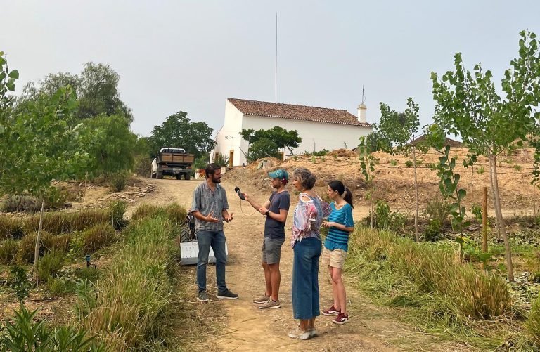 Visita a uma horta de agricultura sintrópica na Herdade da Malhadinha