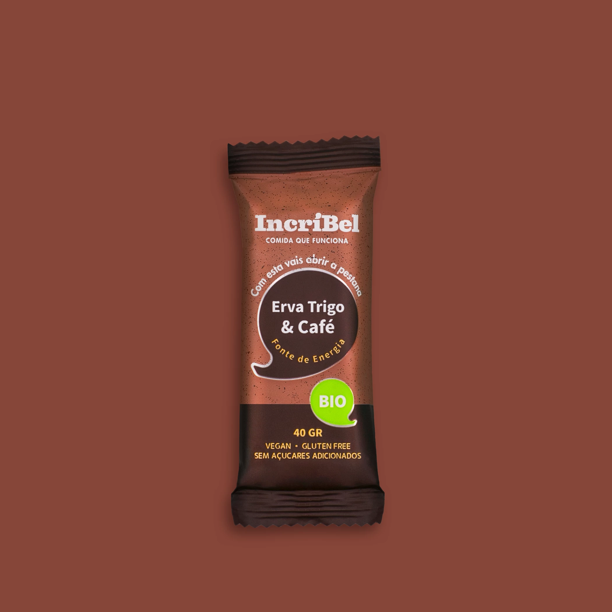 Barra Incribel de erva de trigo e café